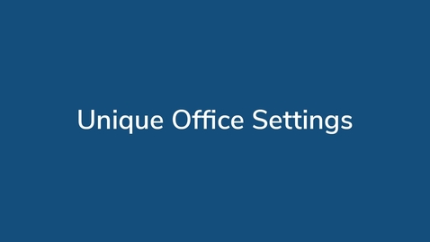 Thumbnail for VID00696 - Unique Office Settings