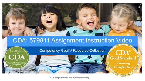 Thumbnail for CDA Competency Goal V Resource Collection Assignment Instructions