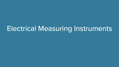 Thumbnail for Electrical Measuring Instruments