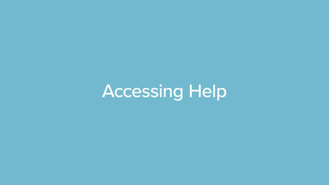 Thumbnail for Accessing Help