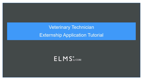 Thumbnail for Vet Tech CORE Requirements Tutorial