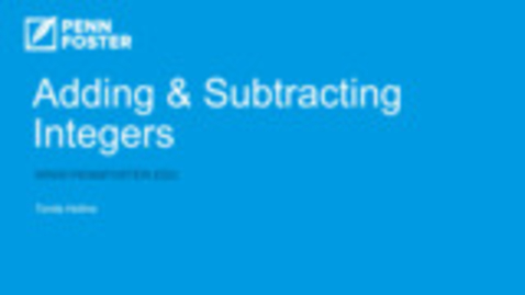 Thumbnail for Adding  Subtracting Integers Webinar