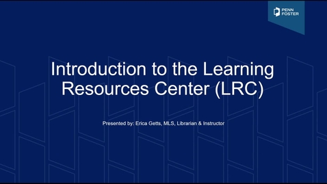 Thumbnail for Introduction to the Learning Resources Center (LRC)