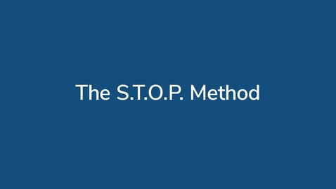 Thumbnail for VID00464 Review: The S.T.O.P. Method
