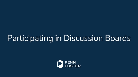 Thumbnail for Participating in Discussion Boards