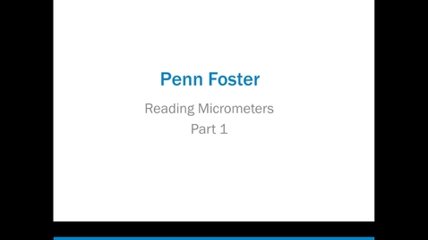 Thumbnail for Reading Micrometers, Part 1