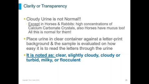 Thumbnail for Clinical Pathology 1 Webinar - Urinalysis Part 1 (Lesson 2)