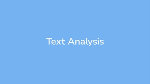 Thumbnail for Foundation of Text Analysis