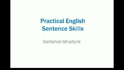 Thumbnail for Sentence Structure