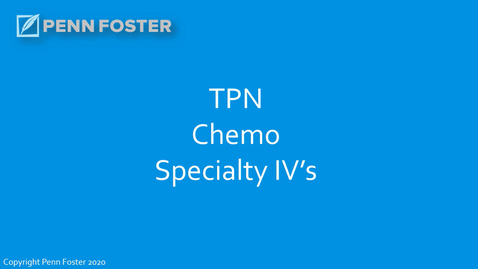 Thumbnail for TPN, Chemo, Specialty IV