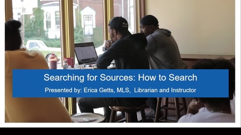 Thumbnail for Searching for Sources: How to Search
