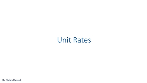 Thumbnail for Explained Answers to Unit Rate Exercises