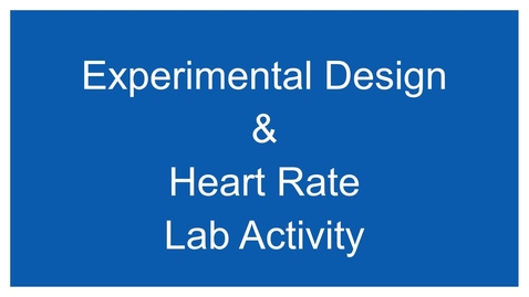 Thumbnail for Introduction to Heart Rate Lab Activity