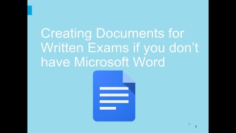 Thumbnail for Using Google Docs for Assignments