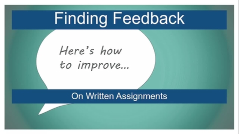 Thumbnail for Finding Feedback For Written Exams