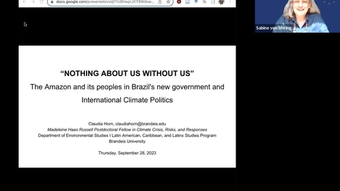 Thumbnail for entry &quot;Nothing about us without us&quot; - The Amazon and its peoples in Brazil's New Government and International Climate Politics