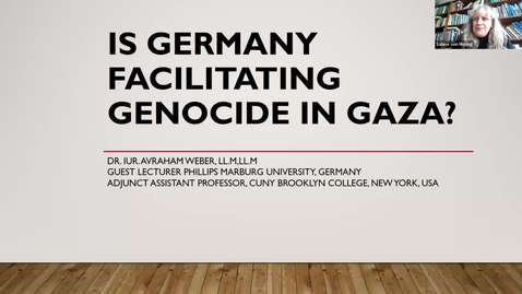 Thumbnail for entry Is Germany facilitating genocide in Gaza? Contextualizing Nicaragua's Case against Germany