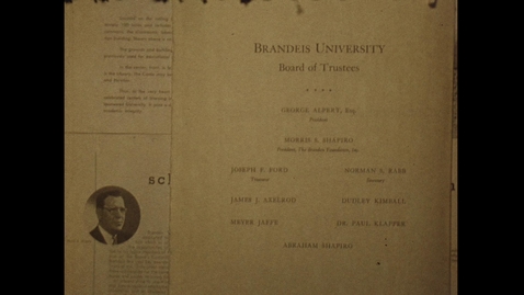 Thumbnail for The First Brandeis University Commencement [no sound]