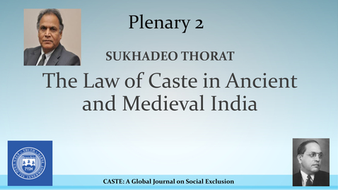 Thumbnail for Plenary 2: The Law of Caste in Ancient and Medieval India