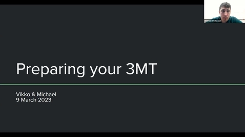 Thumbnail for 3MT Workshop