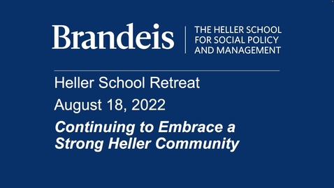 Thumbnail for entry Heller School Retreat