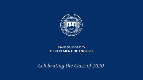 Thumbnail for Department of English 2020 Mini Celebration