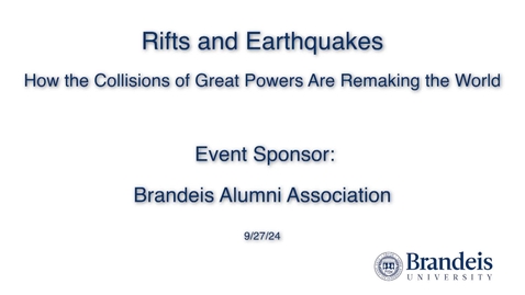 Thumbnail for Rifts and Earthquakes: How the Collisions of Great Powers Are Remaking the World Map