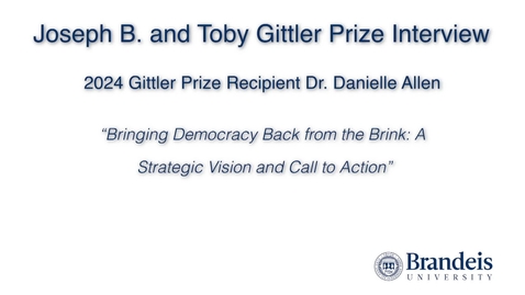 Thumbnail for 2024 winner of the Joseph B. and Toby Gittler Prize interview