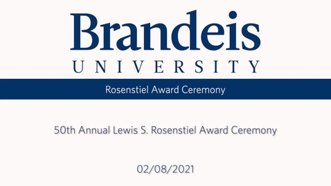 Thumbnail for 2021.02.08.50th Annual Lewis S. Rosenstiel Award Ceremony