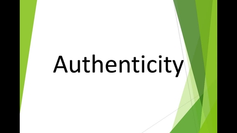 Thumbnail for Authenticity - Take 1