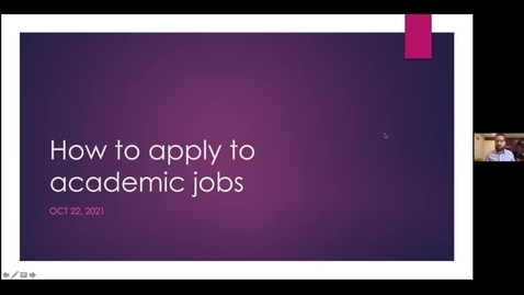 Thumbnail for How to Apply to Academic. Jobs_10.22.21