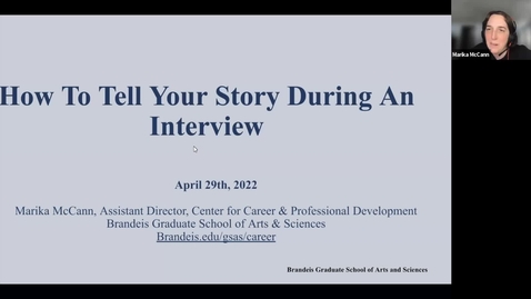 Thumbnail for How To Tell Your Story During an Interview_04.29.22