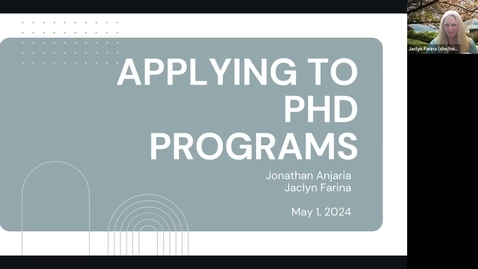 Thumbnail for 5-1-2024 Tips For Creating a Successful PhD Application