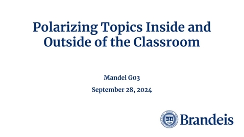 Thumbnail for Polarizing Topics Inside and Outside the Classroom