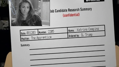 Thumbnail for The Apprentice Meet The Candidates Katrina