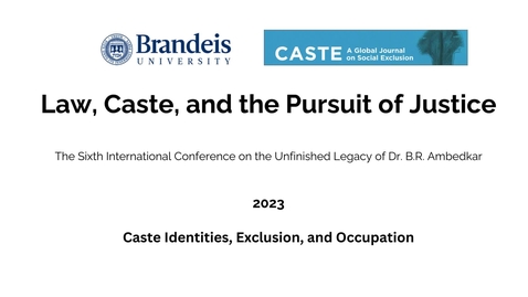 Thumbnail for Caste Identities, Exclusion, and Occupation