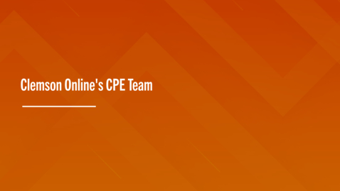 Thumbnail for Clemson Online's CPE Team