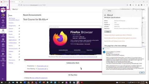 Thumbnail for 2022 Blackboard Ally - FireFox Win NVDA