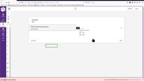 Thumbnail for Stimulus One at a time - Canvas New Quizzes -  JAWS FireFox (Clip)