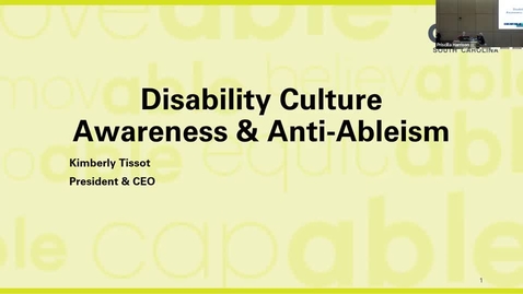 Thumbnail for entry 2022 | Disability Culture Awareness &amp; Anti-Ableism - Kimberly Tissot