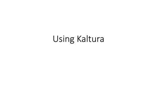 Using Kaltura