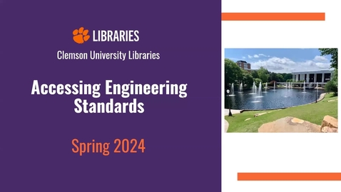 Thumbnail for Accessing Engineering Standards