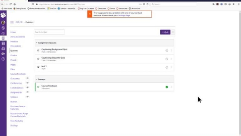 Thumbnail for Canvas New Quizzing (Quiz builder) - NVDA FireFox