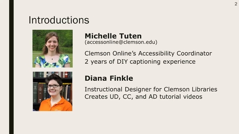 Thumbnail for 2017 - Maximizing Video Accessibility: Closed Captioning, Audio Description, and Universal Design