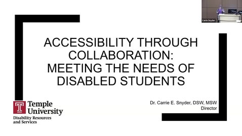 Thumbnail for entry 2023 | KEYNOTE: Providing Accessibility Through Collaboration