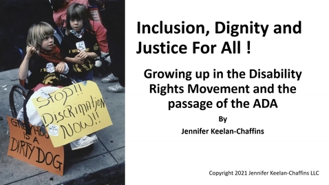 Thumbnail for 2021 - KEYNOTE: Inclusion, Dignity and Justice - Jennifer Keelan-Chaffins