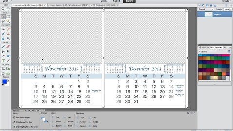 Thumbnail for CD Case Calendar in Adobe Photoshop Elements