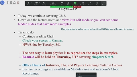 Thumbnail for PHYS 1220 - 001 - 3/4/2022 8:54:22 AM