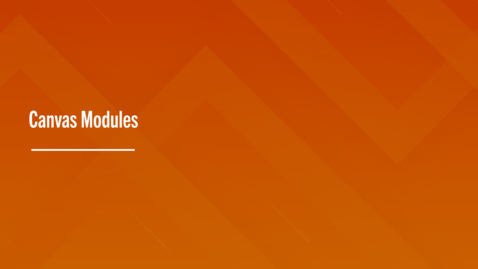 Thumbnail for Canvas Modules