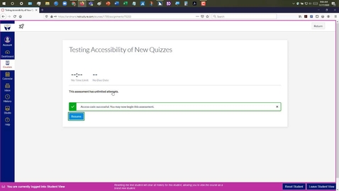 Thumbnail for Calculator JAWS FireFox - Canvas New Quizzing